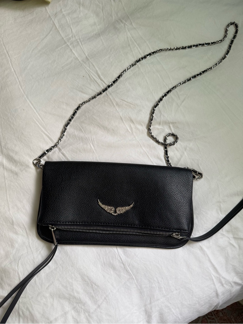 Black Women's Crossbody Bag with Chain Strap